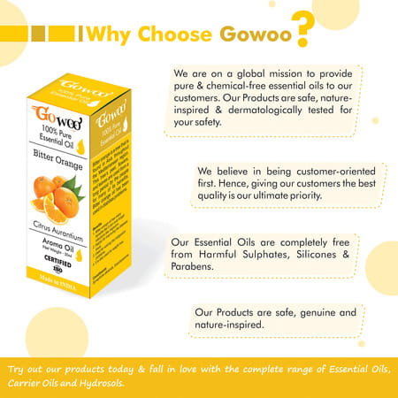 Go Woo 100% Pure Bitter Orange Body Oil Skin Lightening For Daily Use 50 Ml