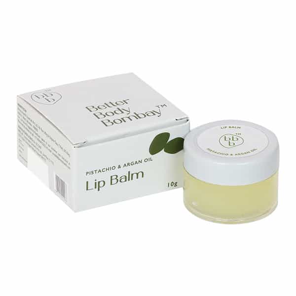 Bbb Better Body Bombay Pistachio & Argan Oil Lip Balm | For Dry | Cracked Lips (10Gms)