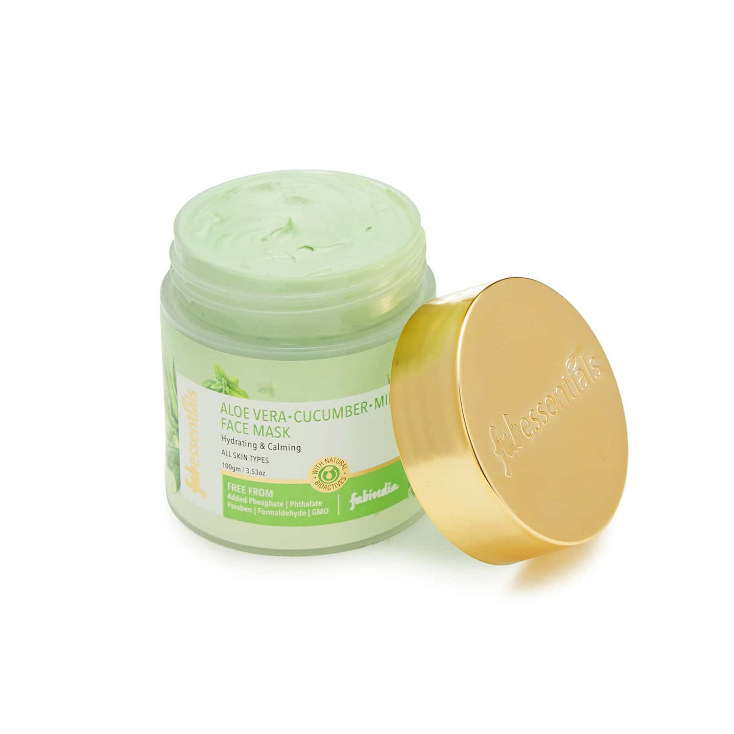 Buy FABESSENTIALS ALOE VERA CUCUMBER MINT FACE MASK 100 GM Online & Get