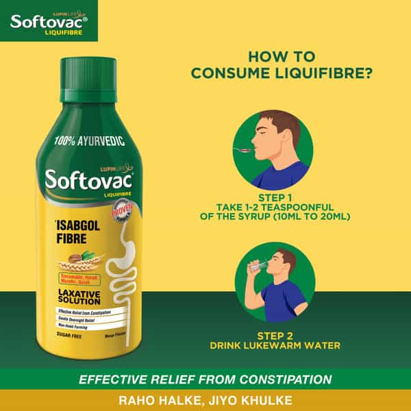 Softovac Liquifibre Mango Flavour Sugar Free Bottle Of 225Ml Liquid