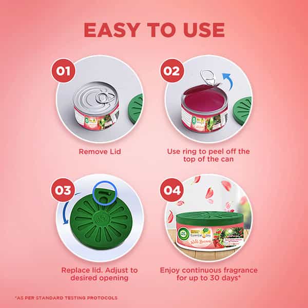 Airwick Air Freshener Gel Can Mixed Berries Suitable For Home Car & Office - 70G