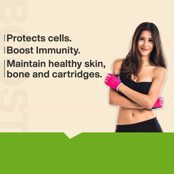 Myfitfuel Natural Vitamin C With Zinc | Plant Based Amla Extract | (1000 Mg) | 50 Capsules
