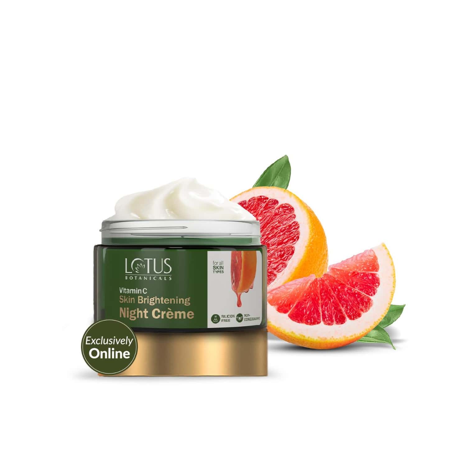 Lotus Botanicals Skin Brightening Night Cream | Vitamin C | 50g
