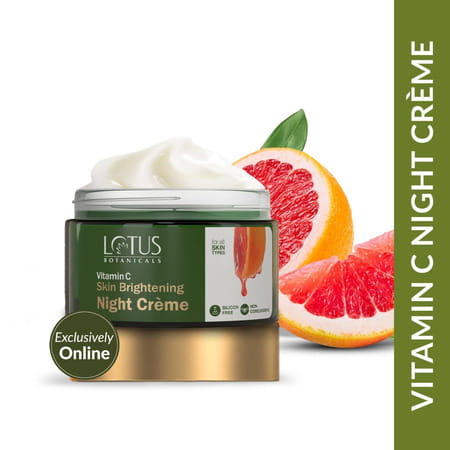 Lotus Botanicals Skin Brightening Night Cream | Vitamin C | 50G