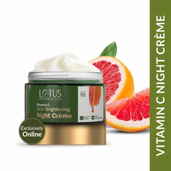Lotus Botanicals Skin Brightening Night Cream | Vitamin C | 50G