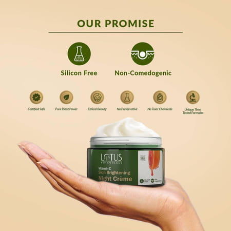 Lotus Botanicals Skin Brightening Night Cream | Vitamin C | 50G