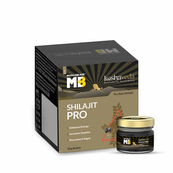 Koshaveda Shilajit Pro By Muscleblaze | 10 G Shilajit Resin | For Strength | Stamina & Endurance