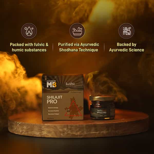 Koshaveda Shilajit Pro By Muscleblaze | 10 G Shilajit Resin | For Strength | Stamina & Endurance