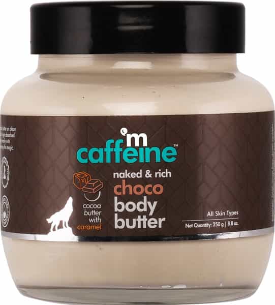 Mcaffeine Choco Body Butter - 72Hrs Intense Non-Sticky Moisturization - Reduces Stretch Marks