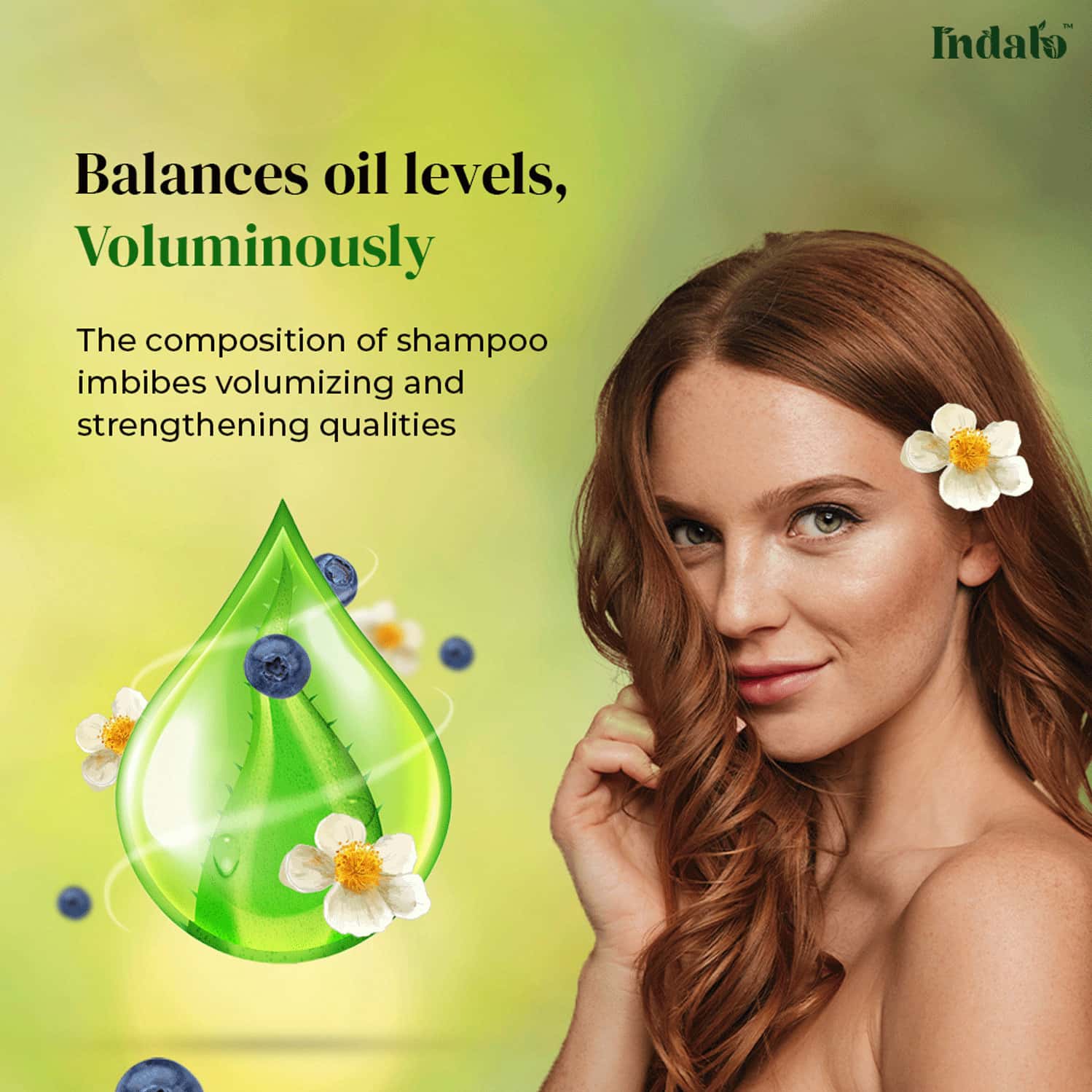 Buy INDALO WHITE TEA ALOEVERA HAIR GROWTH SHAMPOO FOR STRENGTHENING