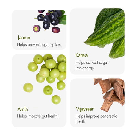 Kapiva Dia Free 2x Tablets | Single Dose Daily | With Karela | Jamun | Gudmar & 3 More | 30 Tabs