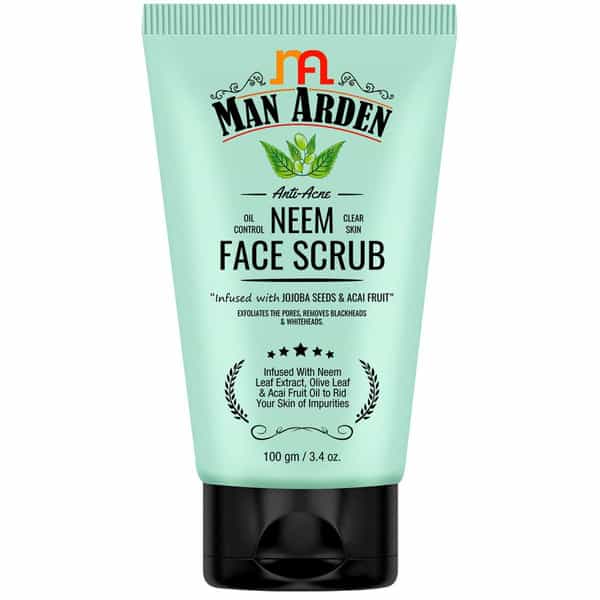 Man Arden Anti-Acne Neem Face Scrub - For Oil Control And Clear Skin 100 G