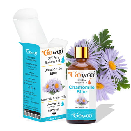 Pack Of 2 Chamomile Blue Essential Oil & Cucumber Seed Carrier Oil - 100% Pure & Natural Undiluted