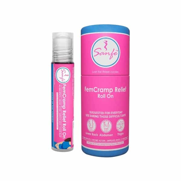 Sanfe Feminine Cramp Relief Roll On For Instant Relief From Period Pain(10 Ml In Each Pack)Pack Of 2