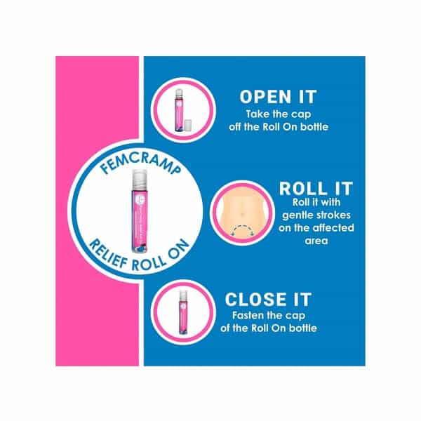 Sanfe Feminine Cramp Relief Roll On For Instant Relief From Period Pain(10 Ml In Each Pack)Pack Of 2