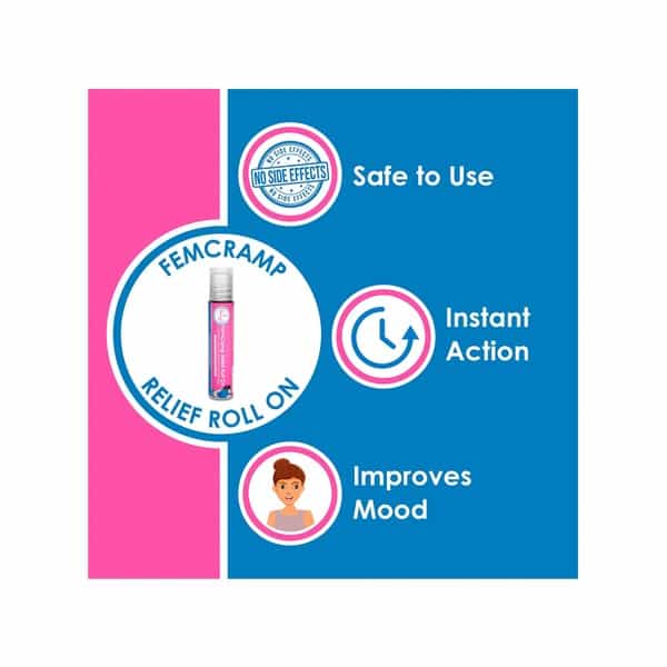 Sanfe Feminine Cramp Relief Roll On For Instant Relief From Period Pain(10 Ml In Each Pack)Pack Of 2
