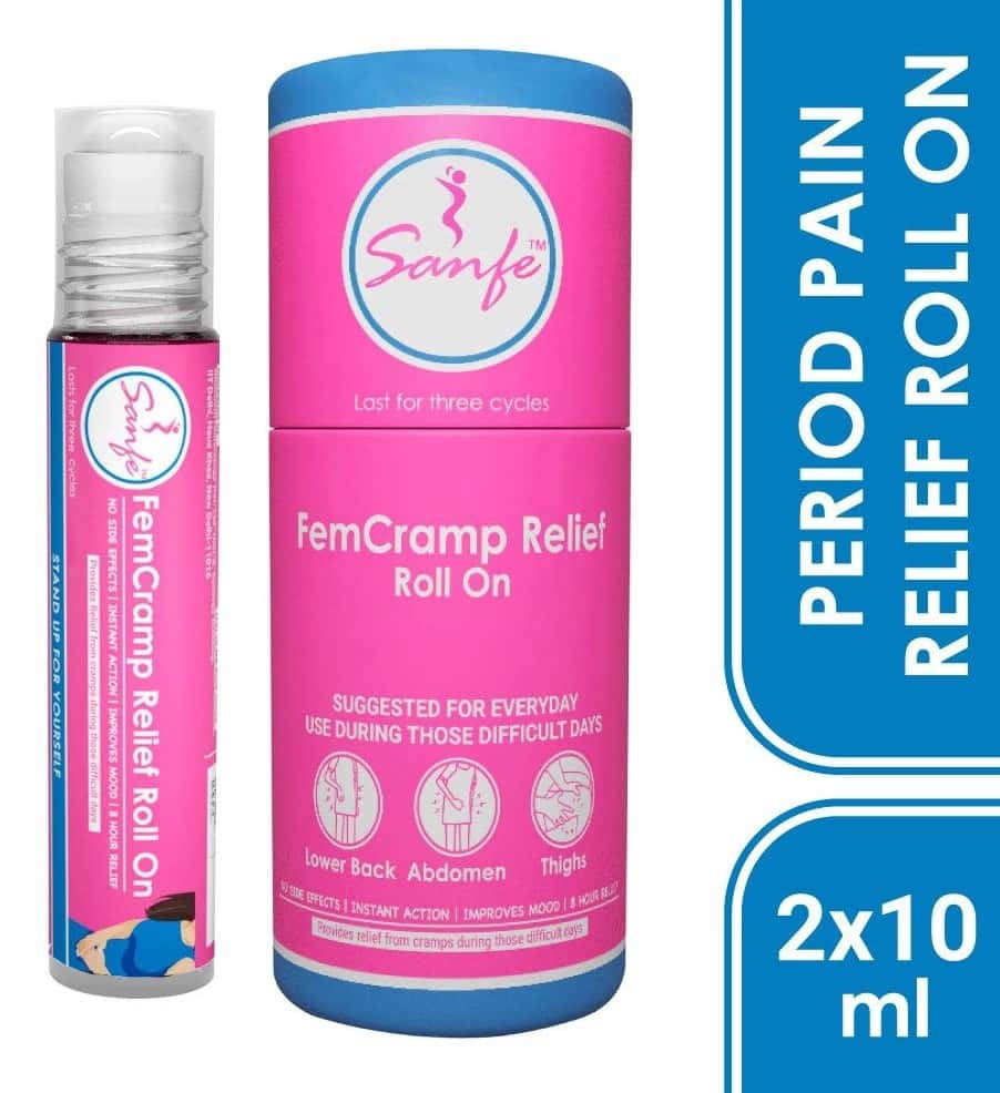 Buy Sanfe Period Pain Relief Roll On 10ml (Pack Of 2) With Ayurvedic