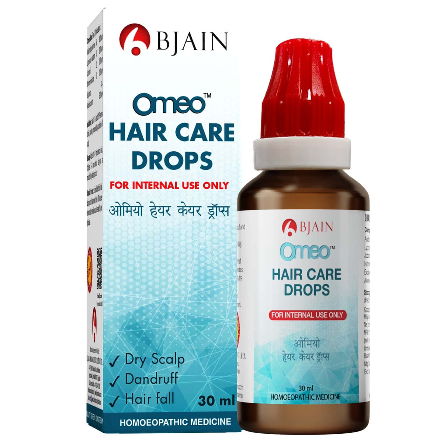 Bjain Omeo Homeopathic Hair Care Drops - Internal - 30ml