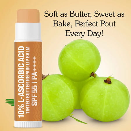 Bake 10% L-Ascorbic Tinted Lip Balm Spf 55 Pa++++ For Dark | Dry Lips (5G)