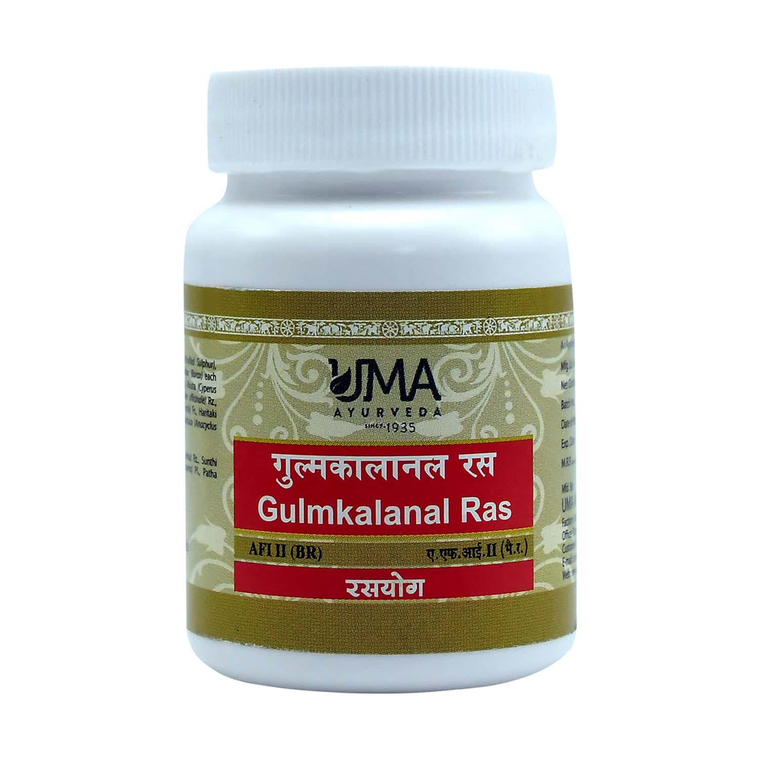 Uma Ayurveda Gulmkalanal Ras Ayurvedic Tablets 80 Tab
