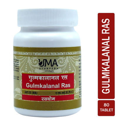 Uma Ayurveda Gulmkalanal Ras Ayurvedic Tablets 80 Tab