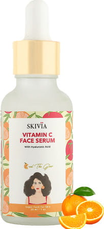 Skivia Vitamin C Face Serum With Hyaluronic Acid - 30ml|Packed With Antioxidants|Brightens Skin Tone