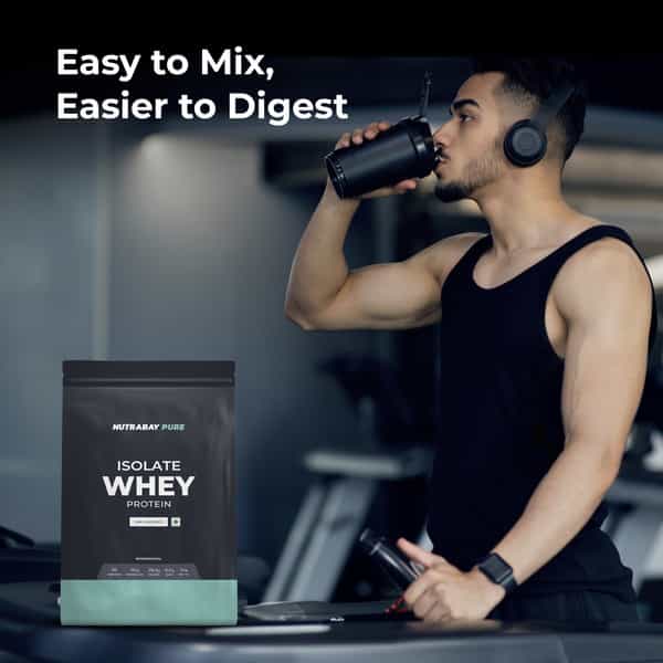 Nutrabay Pure 100% Whey Protein Isolate Unflavoured - 2Kg