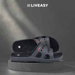 Liveasy Ortho Care Acupressure Slippers - Women (black) Size 8