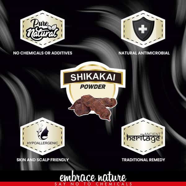 Nature Sure Shikakai Powder 100G With Rose Water 50Ml - 1 Pack