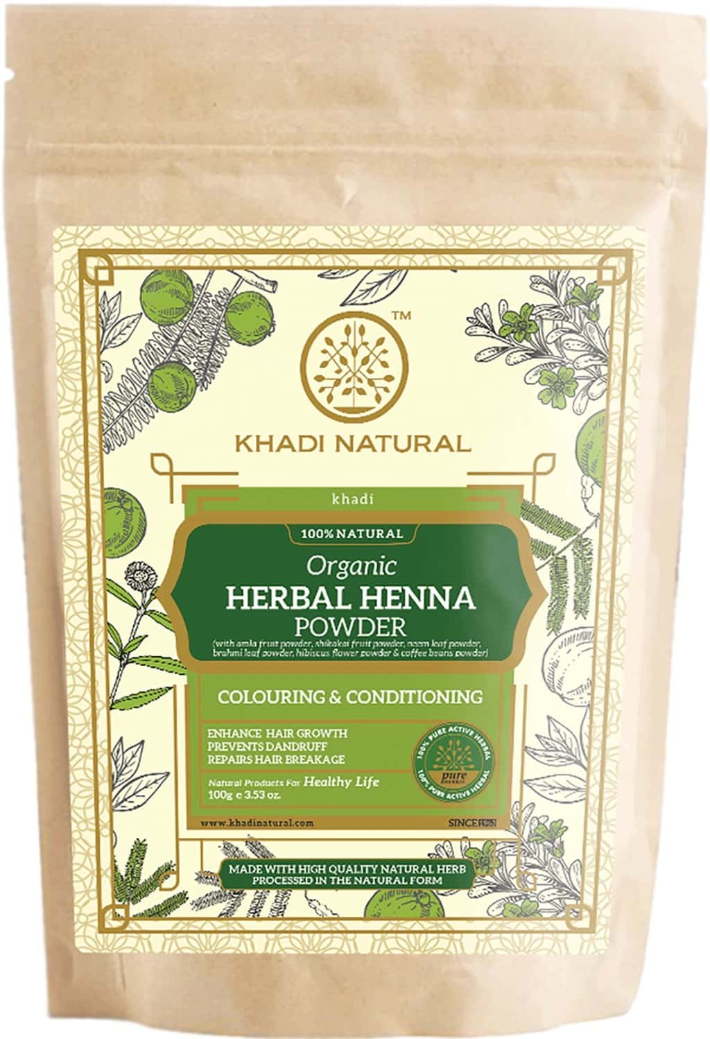 Buy VAGAD’S KHADI BURGUNDY MEHNDI 100GM NATURAL AMMONIA FREE HENNA