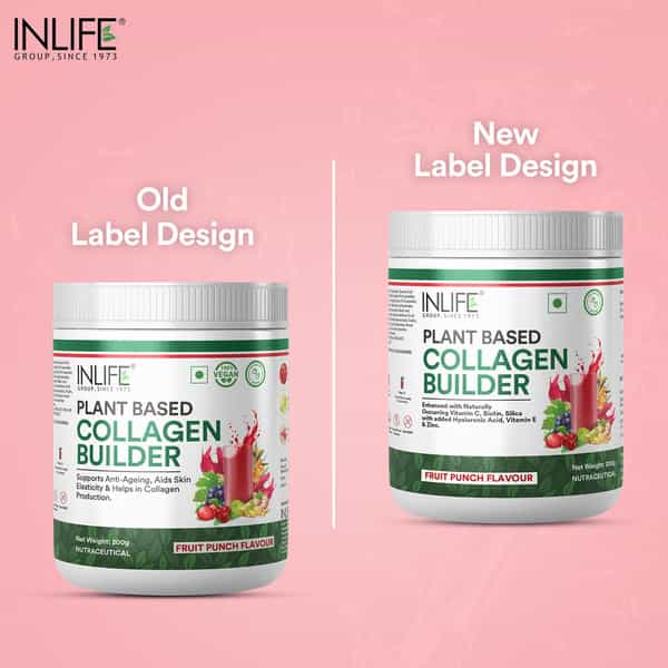 Inlife Vegan Collagen Builder Supplements For Women And Men - 200G (Fruit Punch)