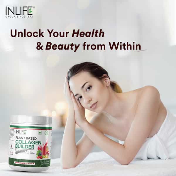 Inlife Vegan Collagen Builder Supplements For Women And Men - 200G (Fruit Punch)