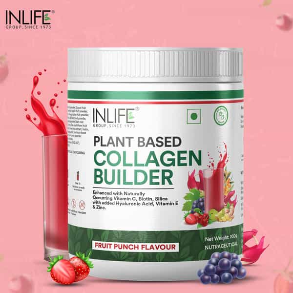 Inlife Vegan Collagen Builder Supplements For Women And Men - 200G (Fruit Punch)