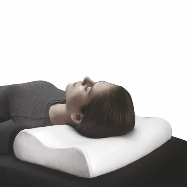 Vissco Contoured Memory Foam Pillow| Provides Muscle Relaxation & Relives Neck Muscle Strain(White)
