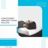 Vissco Contoured Memory Foam Pillow| Provides Muscle Relaxation & Relives Neck Muscle Strain(White)