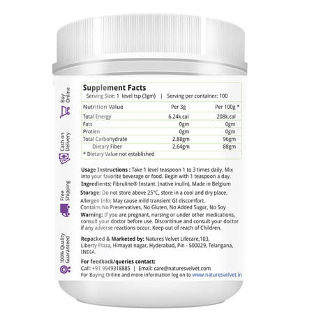 Natures Velvet Inuline Powder 300gms