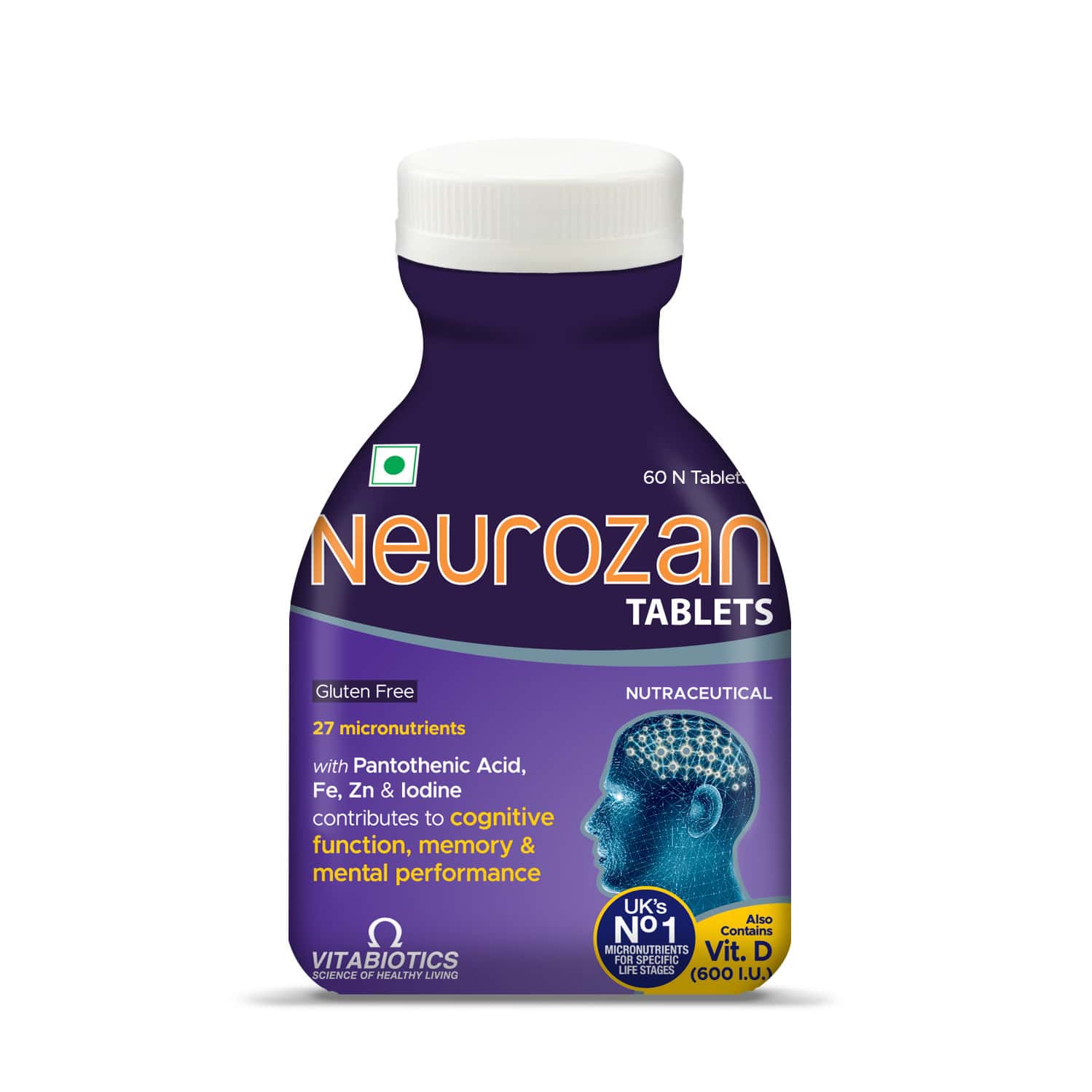Neurozan Tablets With Ginkgo Biloba Support Brain Health 60 No's