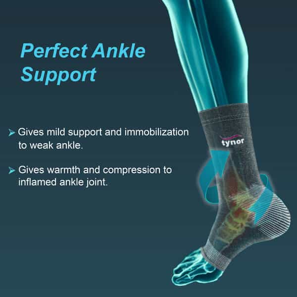 Tynor Anklet Comfeel Grey Xl Pack Of 2