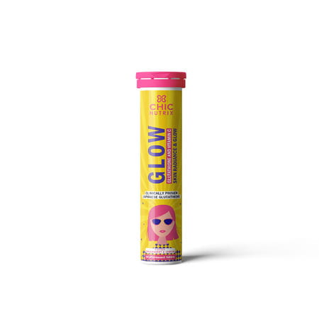 Chicnutrix Glow - Glutathione & Vitamin C - Skin Radiance & Glow | 10 Tablets (Strawberry Lemon)