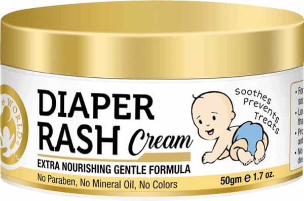 Mom & World Baby Diaper Rash Cream - With Shea Butter Moroccan Argan Oil Aloevera 50 G