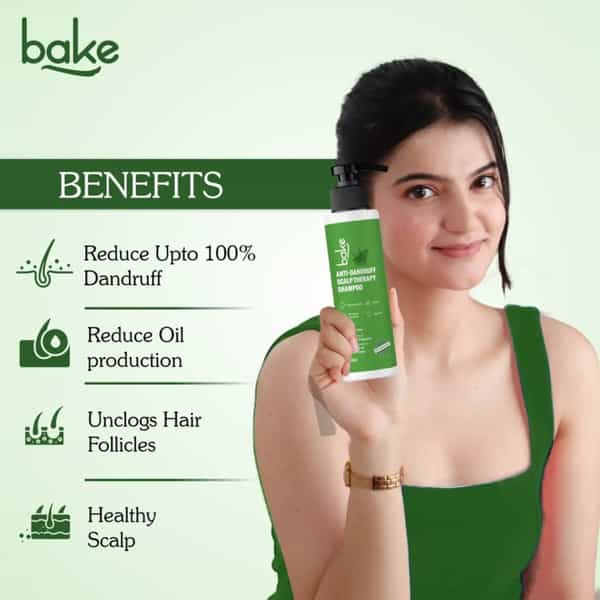 Bake 2% Salicylic Acid Anti-Dandruff Shampoo For Itchy Scalp (200Ml)
