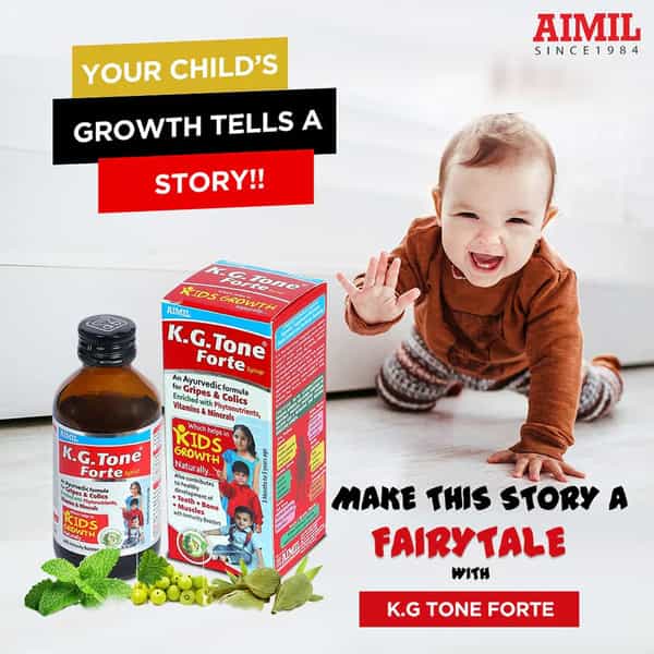 Aimil K.g Tone Forte Syrup 100Ml(Pack Of 2)| Natural Herbs Mix Syrup For Kids Growth