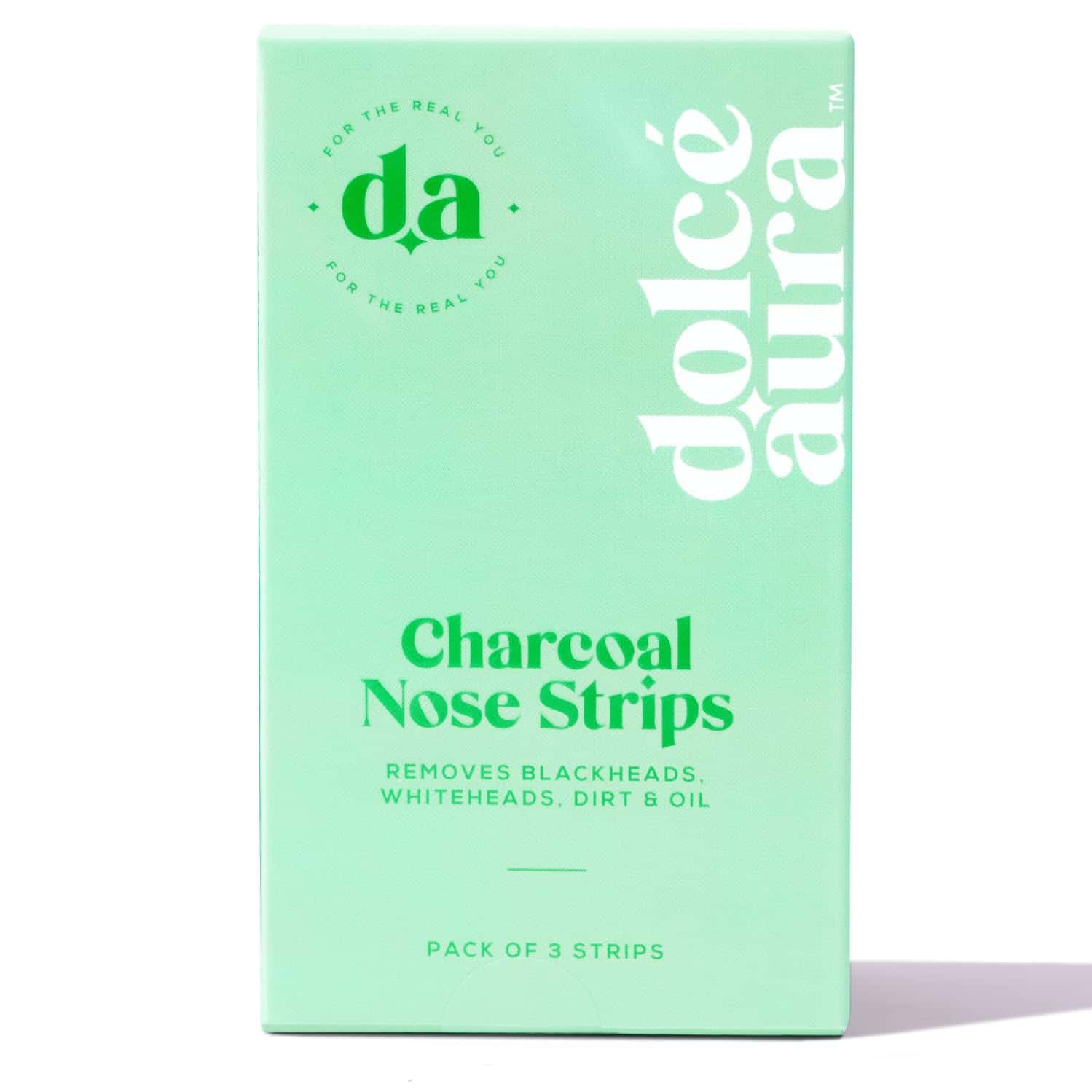 Dolce Aura Blackhead Remover Bamboo Charcoal Nose Strips | With Aloe Vera | Pack Of 3 Strips