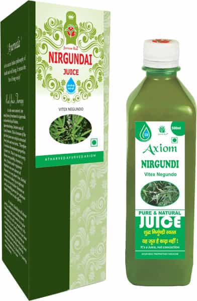 Axiom Nirgundi Juice|Naturally Relieves Pain|Helpful For Joint Pain And Rheumatoid Arthritis -500Ml