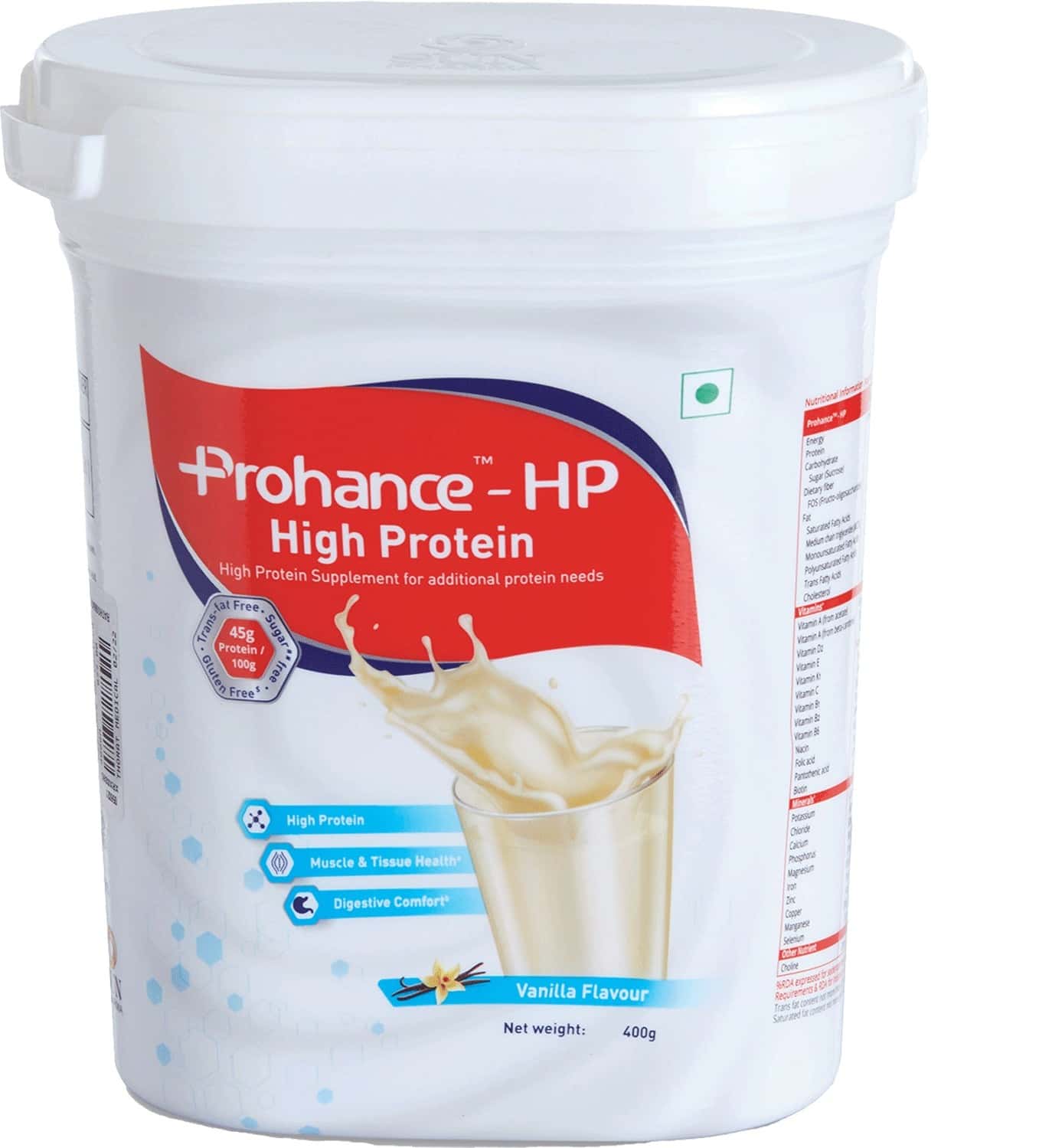 Buy PROHANCE HP (HIGH PROTEIN) SUGAR FREE POWDER VANILLA 400G Online