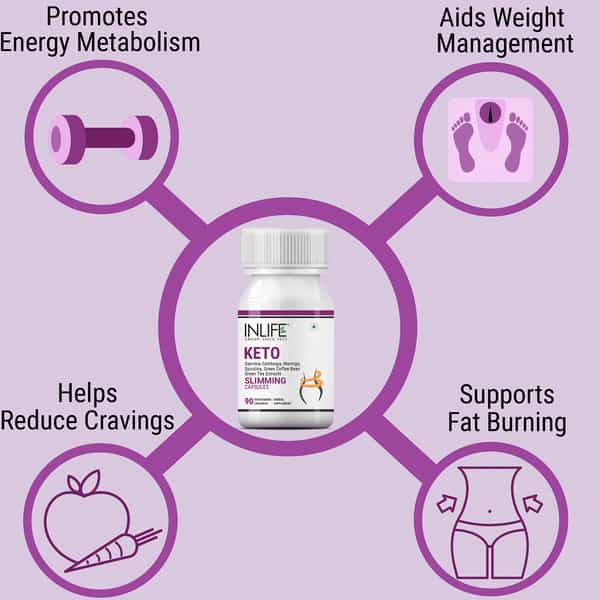 Inlife Keto Slimming Capsules Garcinia Cambogia Green Coffee Bean Men Women - 90 Veg Capsules