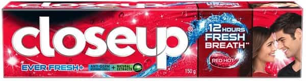 Close Up Ever Fresh Red Hot Gel Toothpaste Tube Of 150 G
