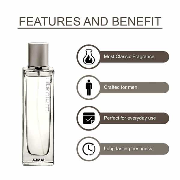 Ajmal Titanium Edp 100Ml Fresh Perfume For Men & Maryaj Goldie Edp 100 Ml