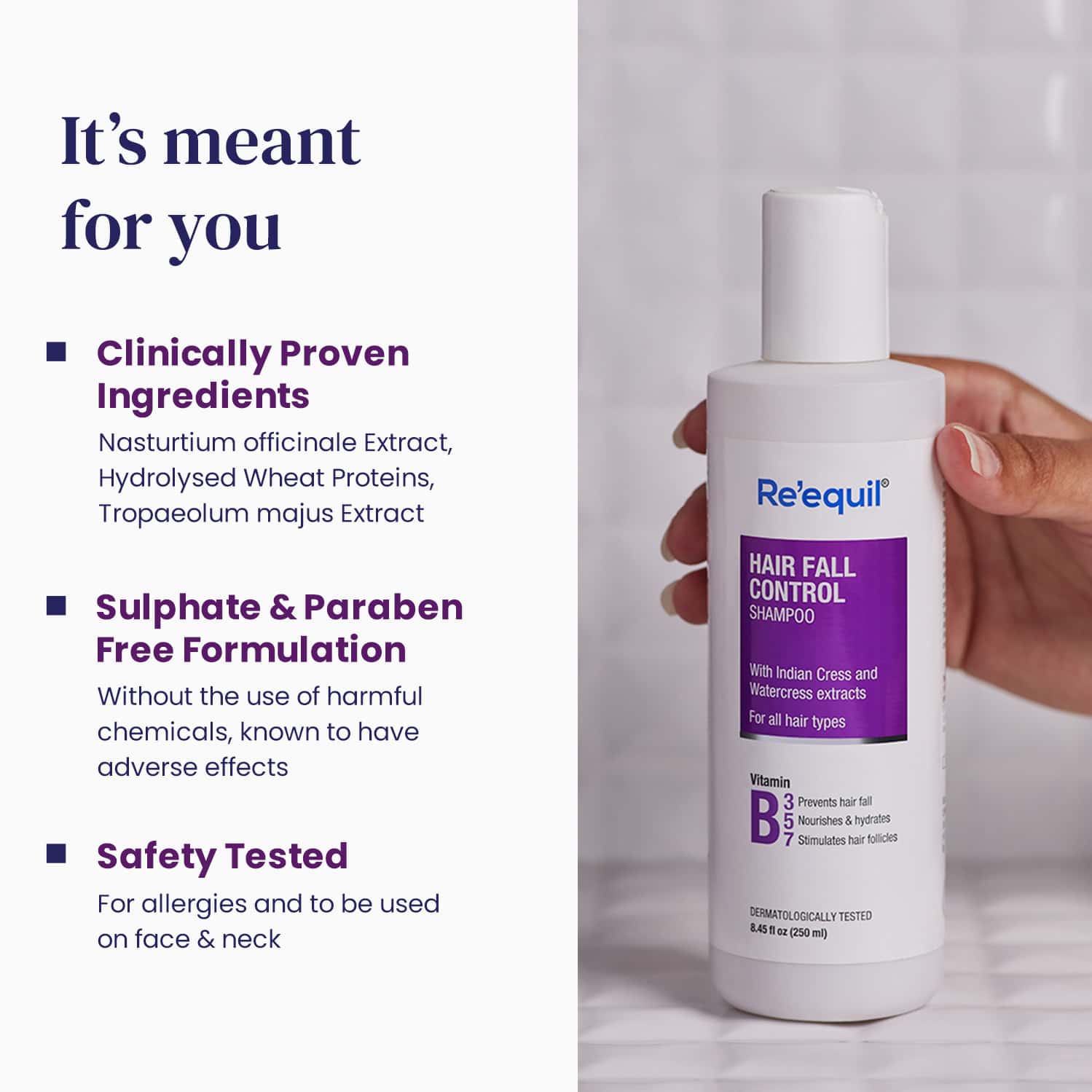 Buy RE'EQUIL HAIR FALL CONTROL SHAMPOO Online & Get Upto 60 OFF at