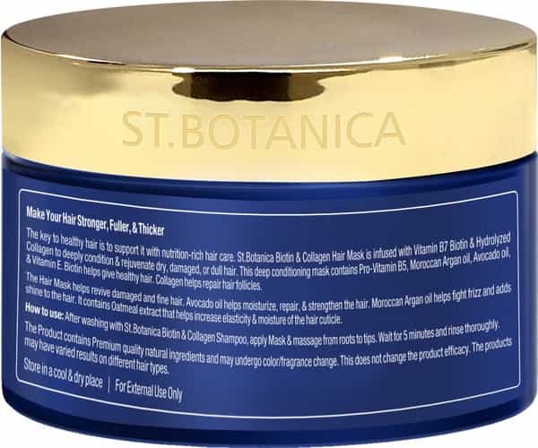 Stbotanica Biotin & Collagen Hair Mask - For Stronger | Fuller And Thicker Hair - 200 Ml